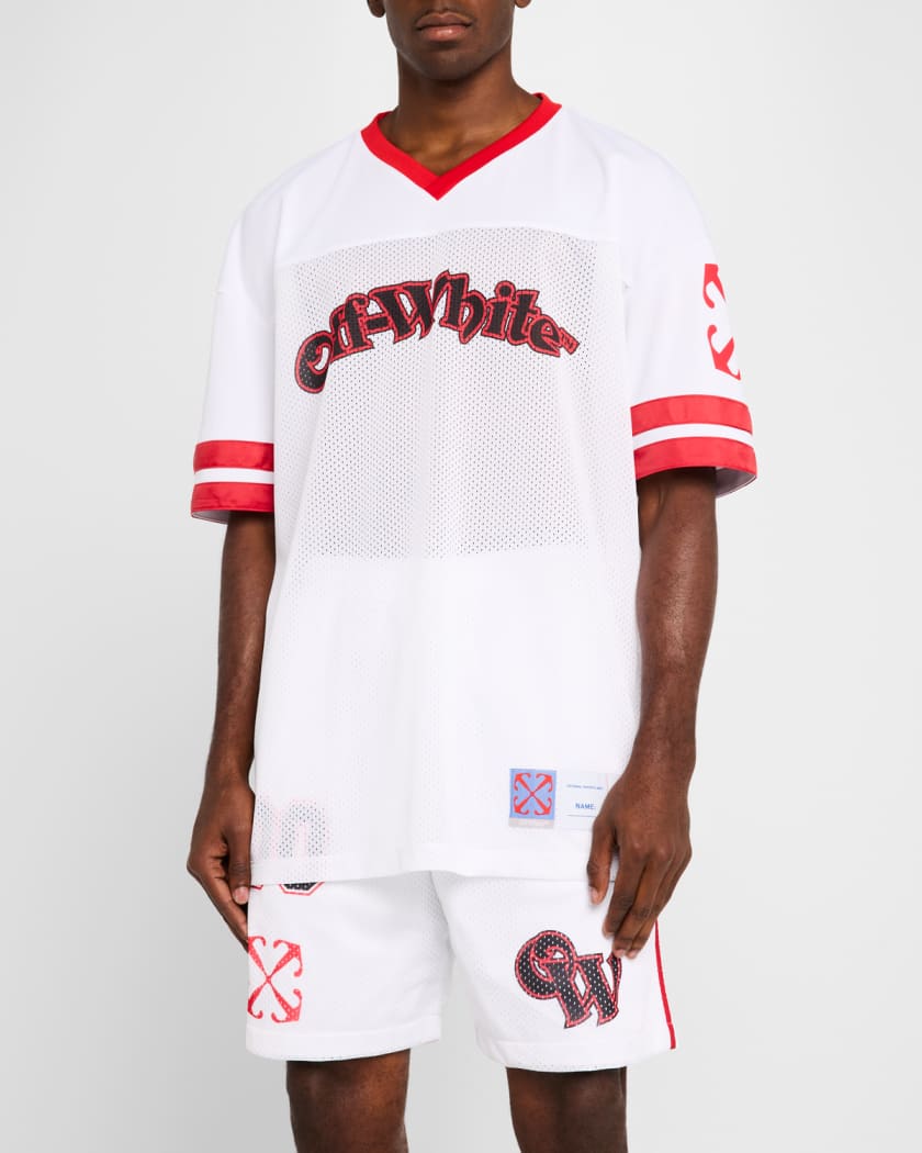 Men's Gothic Logo Mesh Football Shirt