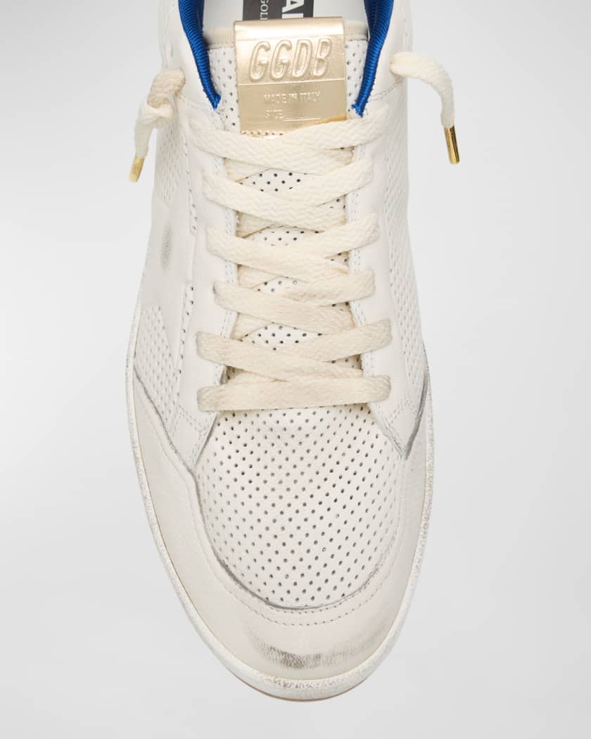 Men's Ball Star Perforated Leather Low-Top Sneakers 