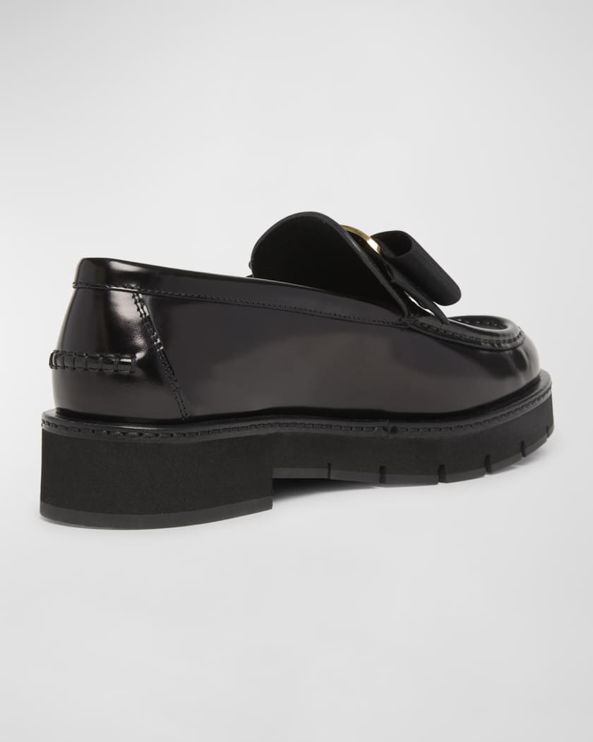 Mirty Leather Vara Bow Loafers