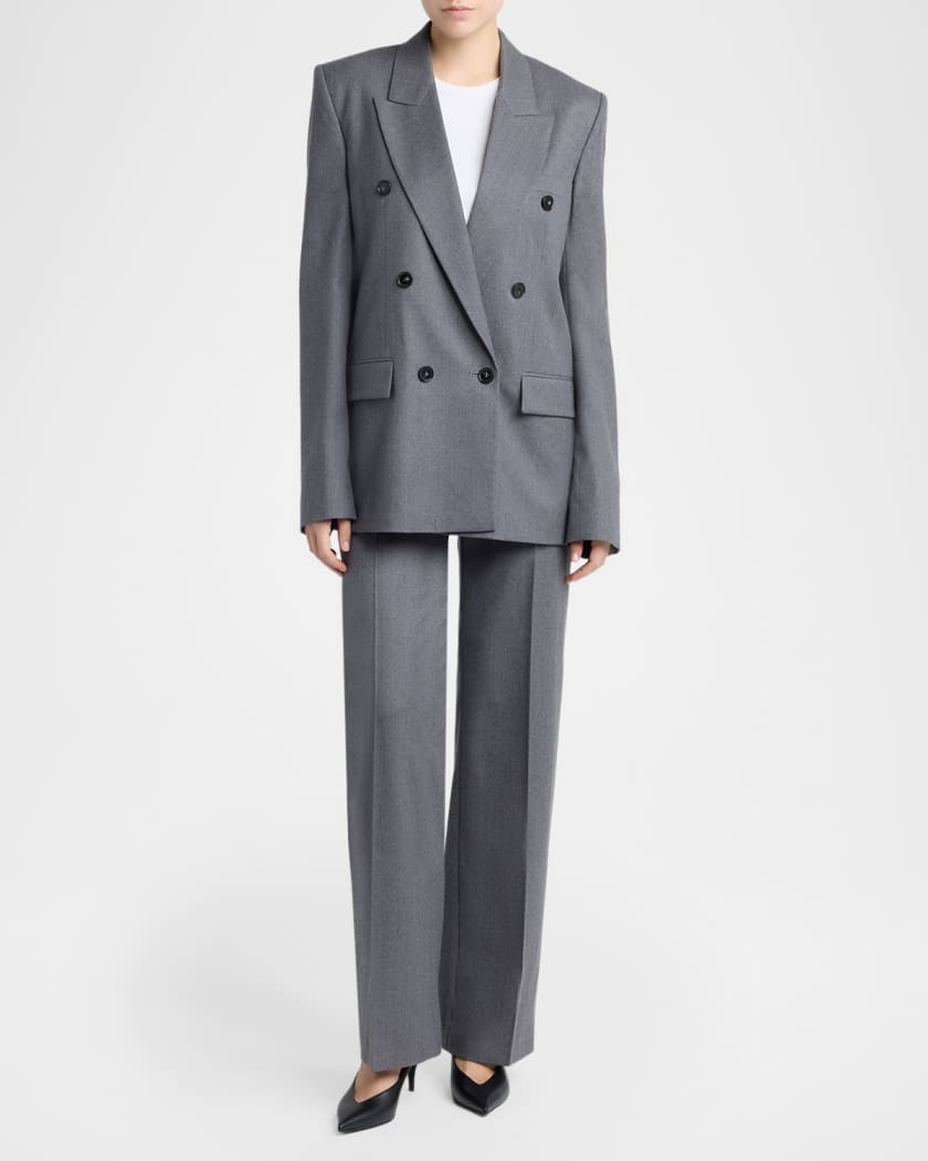 STELLA McCARTNEY  ダブルブレストジャケット グレー L Stella McCartney Double Breasted Wool Blazer | Neiman Marcus
