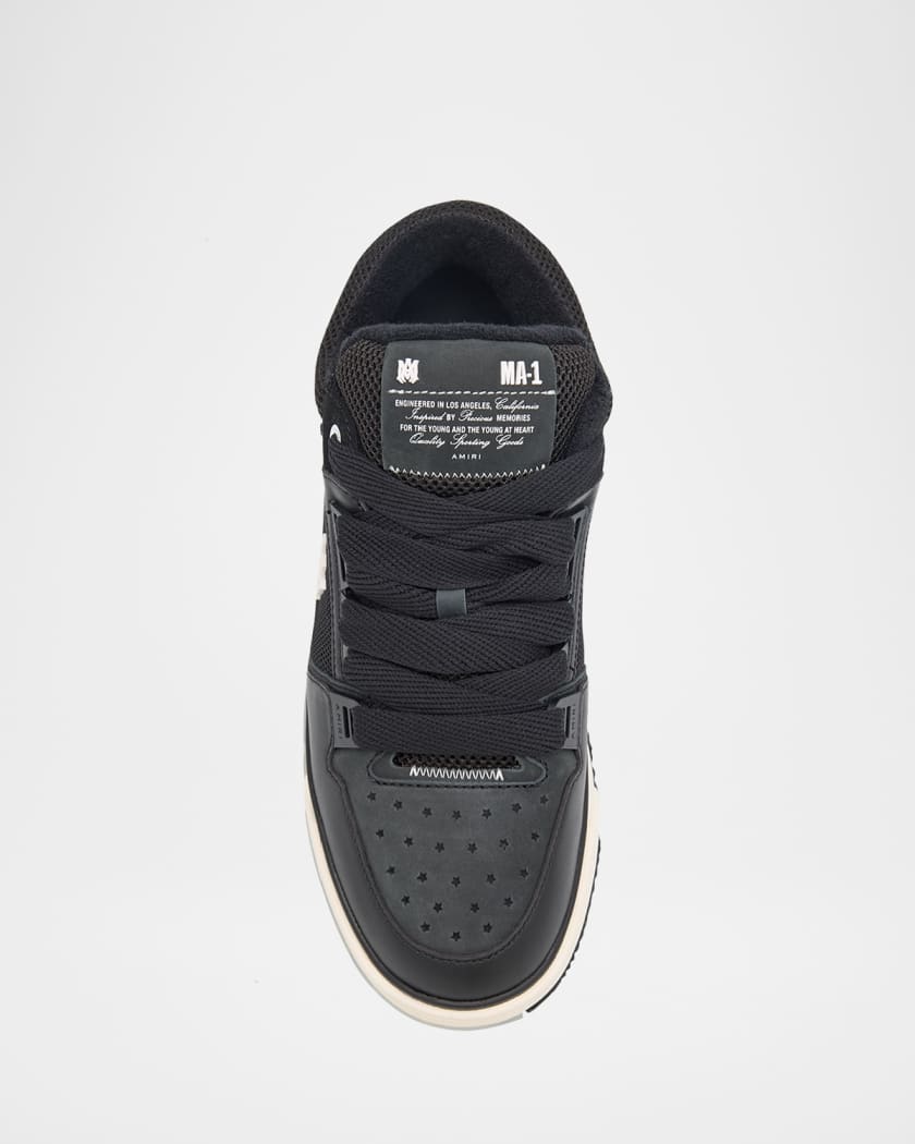 Men's MA-1 Leather & Mesh Low-Top Sneakers