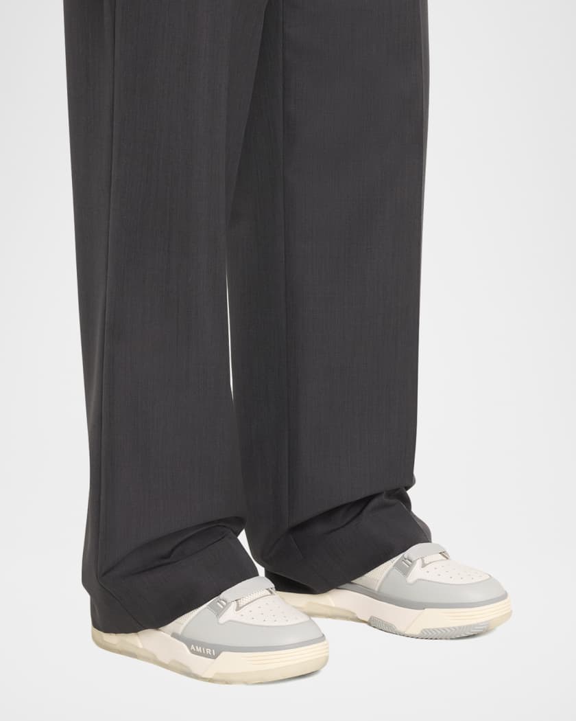 Men's MA-1 Leather & Mesh Low-Top Sneakers