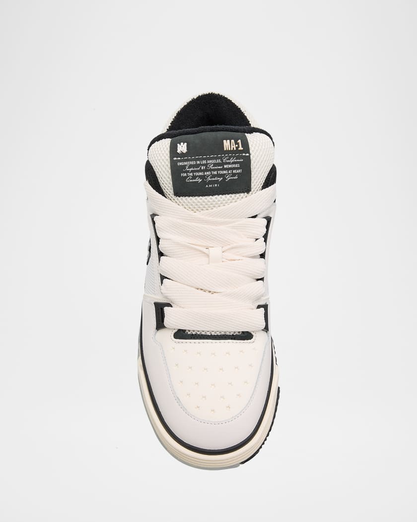 Men's MA-1 Leather & Mesh Low-Top Sneakers