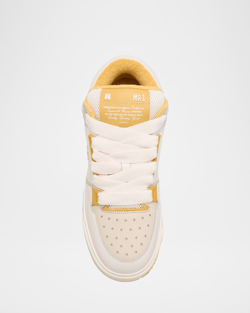 Men's MA-1 Leather & Mesh Low-Top Sneakers