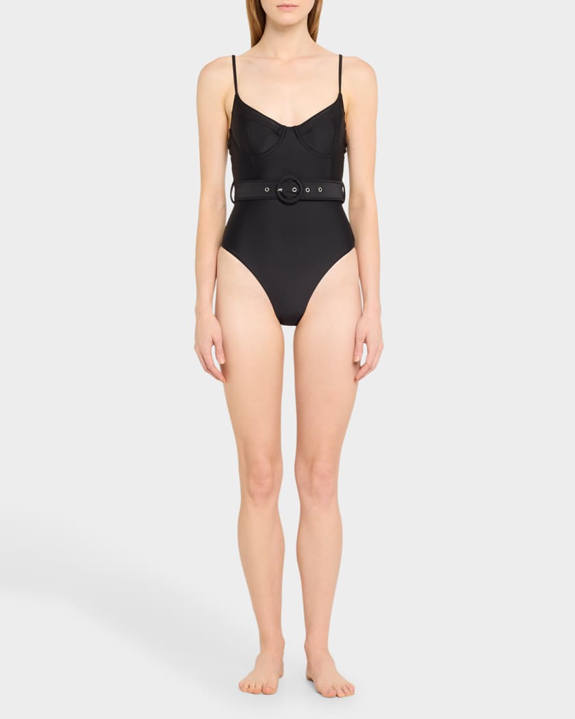 Noa Belted Bustier One-Piece Swimsuit 