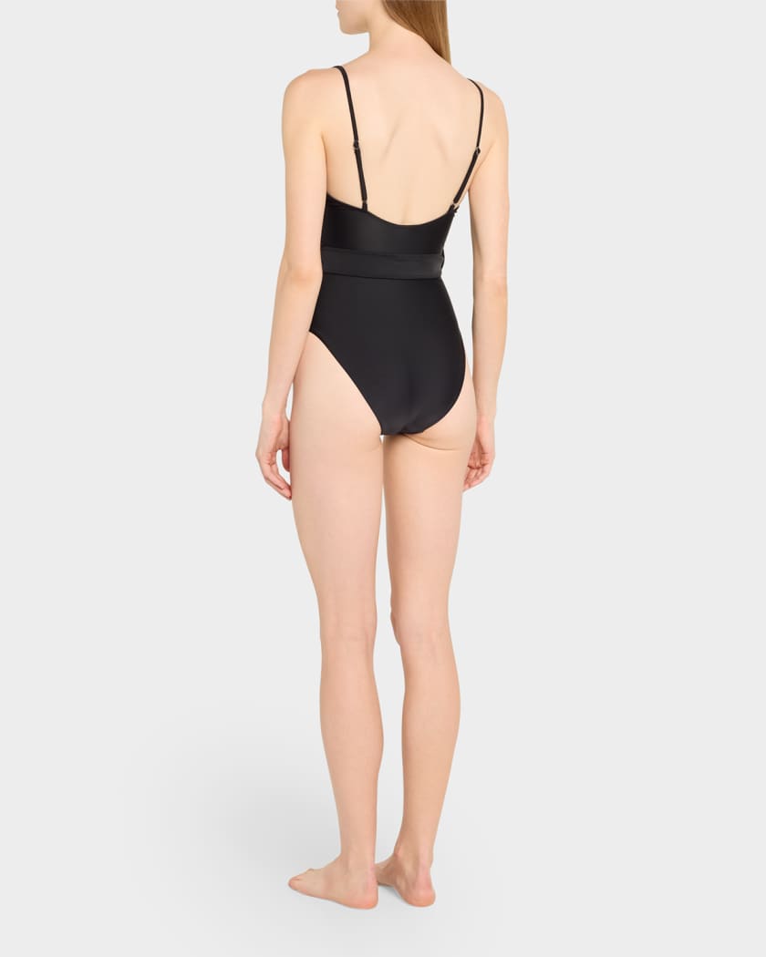 Noa Belted Bustier One-Piece Swimsuit 