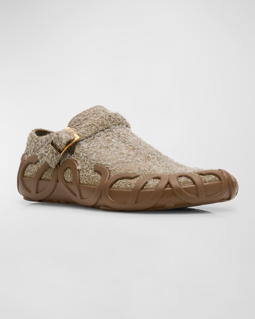 Rise Brushed Suede Buckle Sneakers
