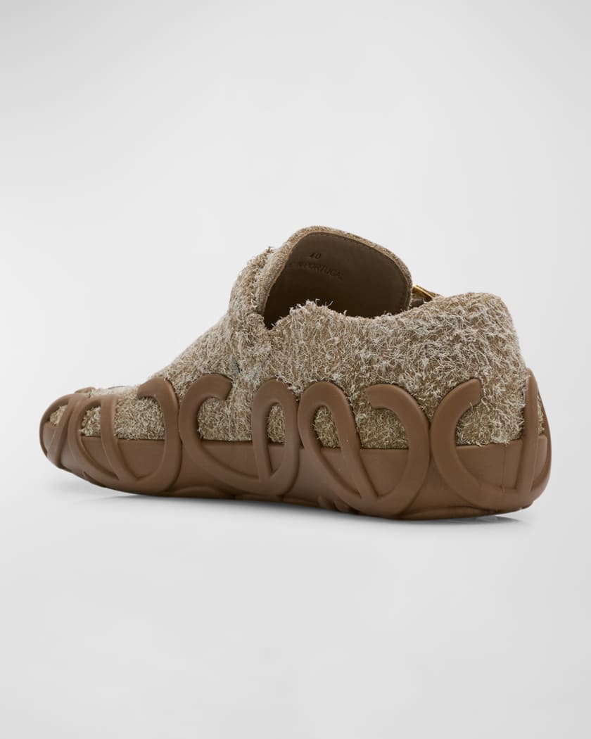 Rise Brushed Suede Buckle Sneakers