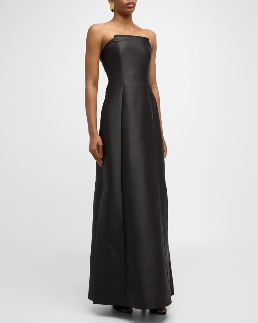 Strapless Gown With Asymmetric Bolero