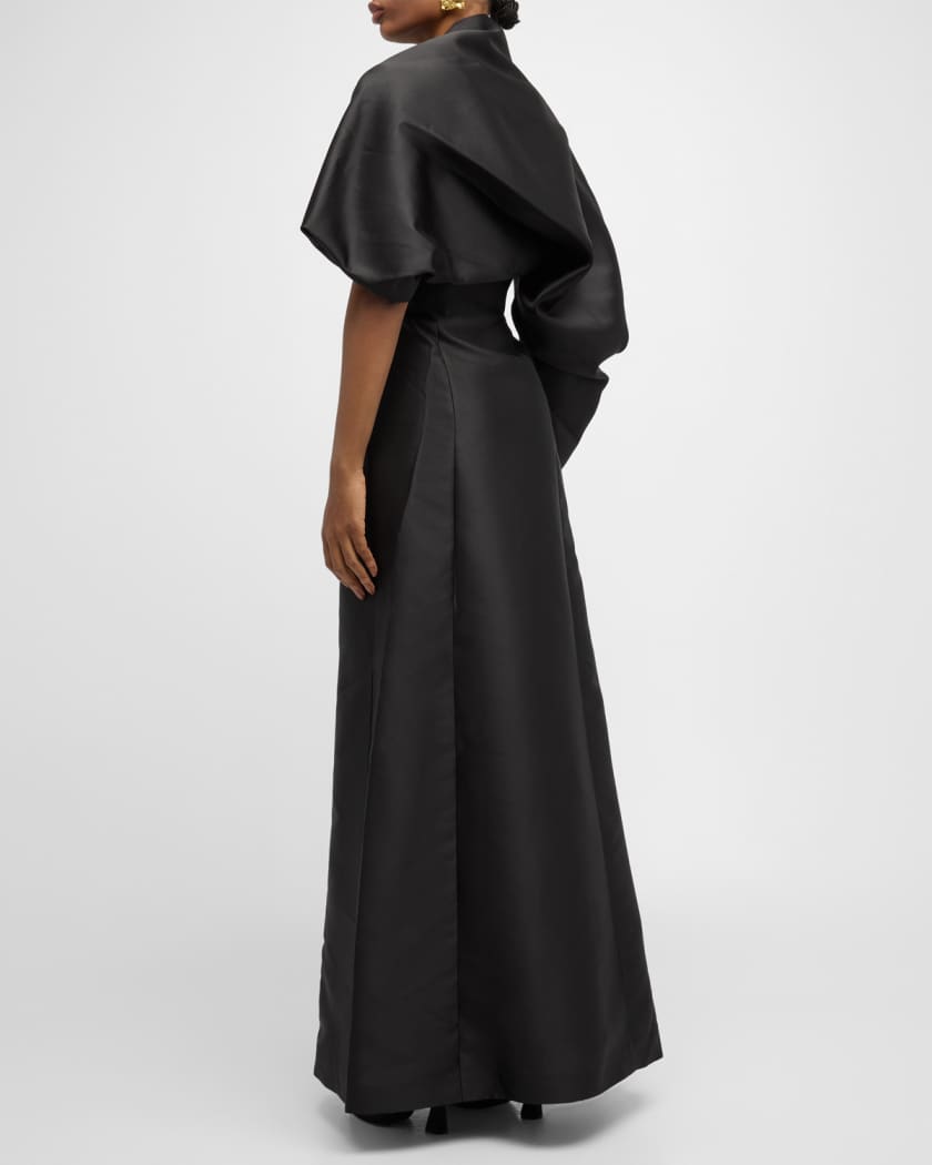 Strapless Gown With Asymmetric Bolero