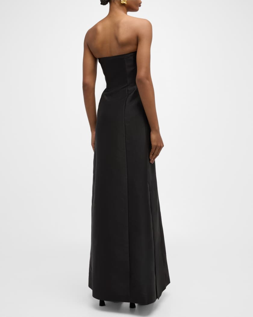 Strapless Gown With Asymmetric Bolero