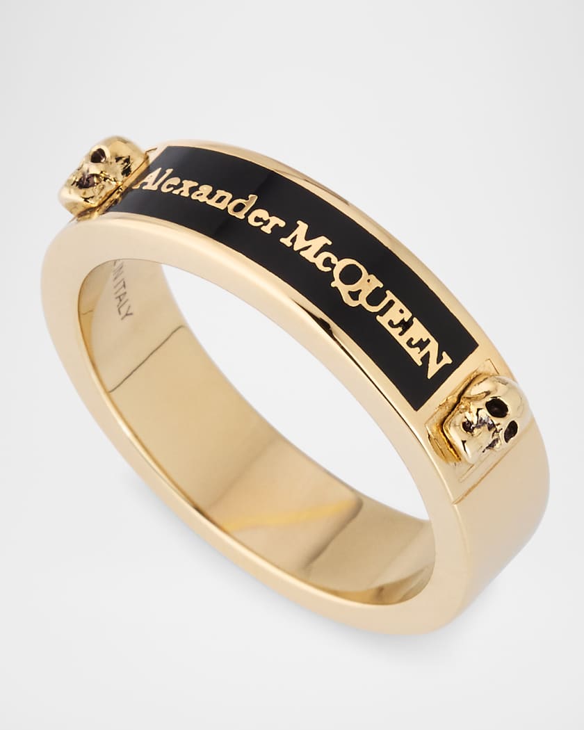 Men's Skull Enamel Logo Ring