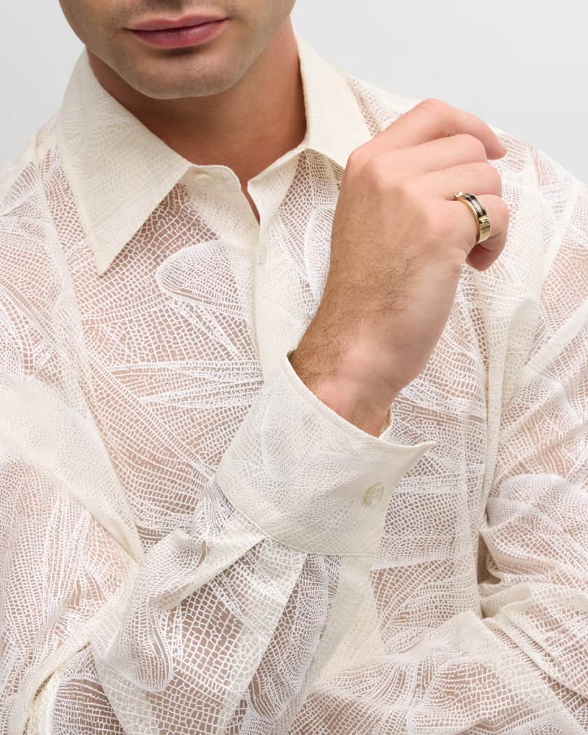 Men's Skull Enamel Logo Ring