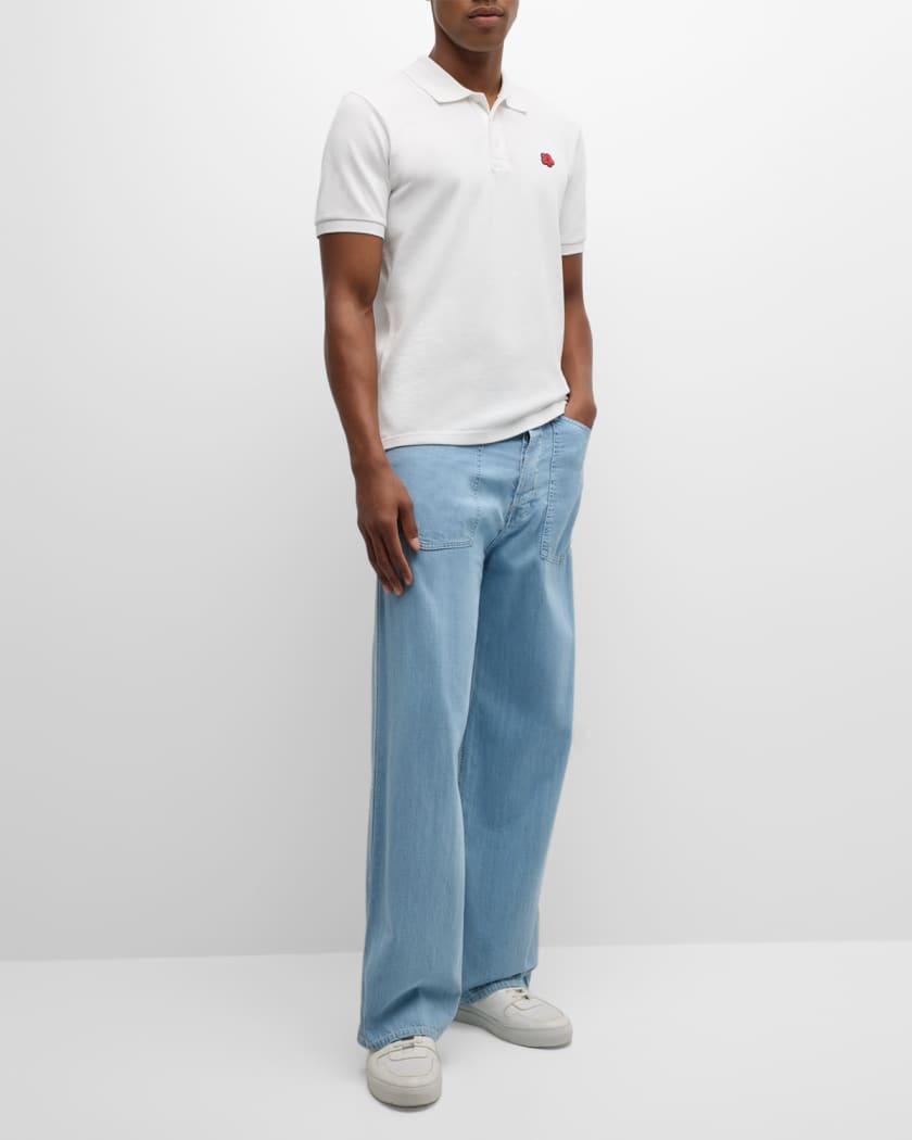Men's Boke Flower Slim-Fit Polo Shirt