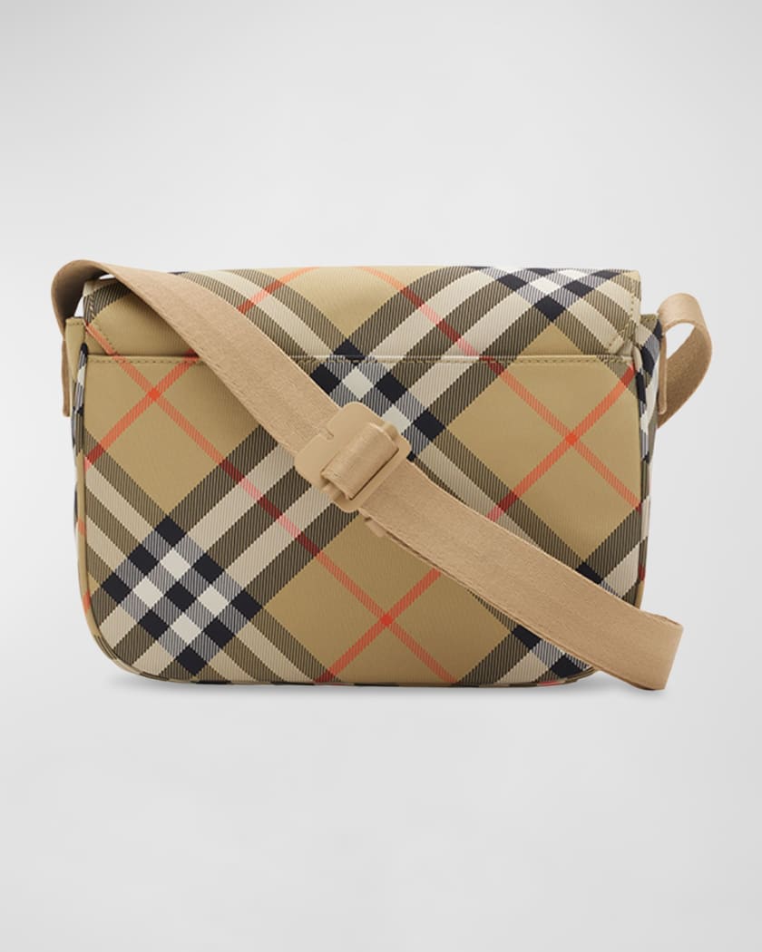 Girl's Check-Print Messenger Bag