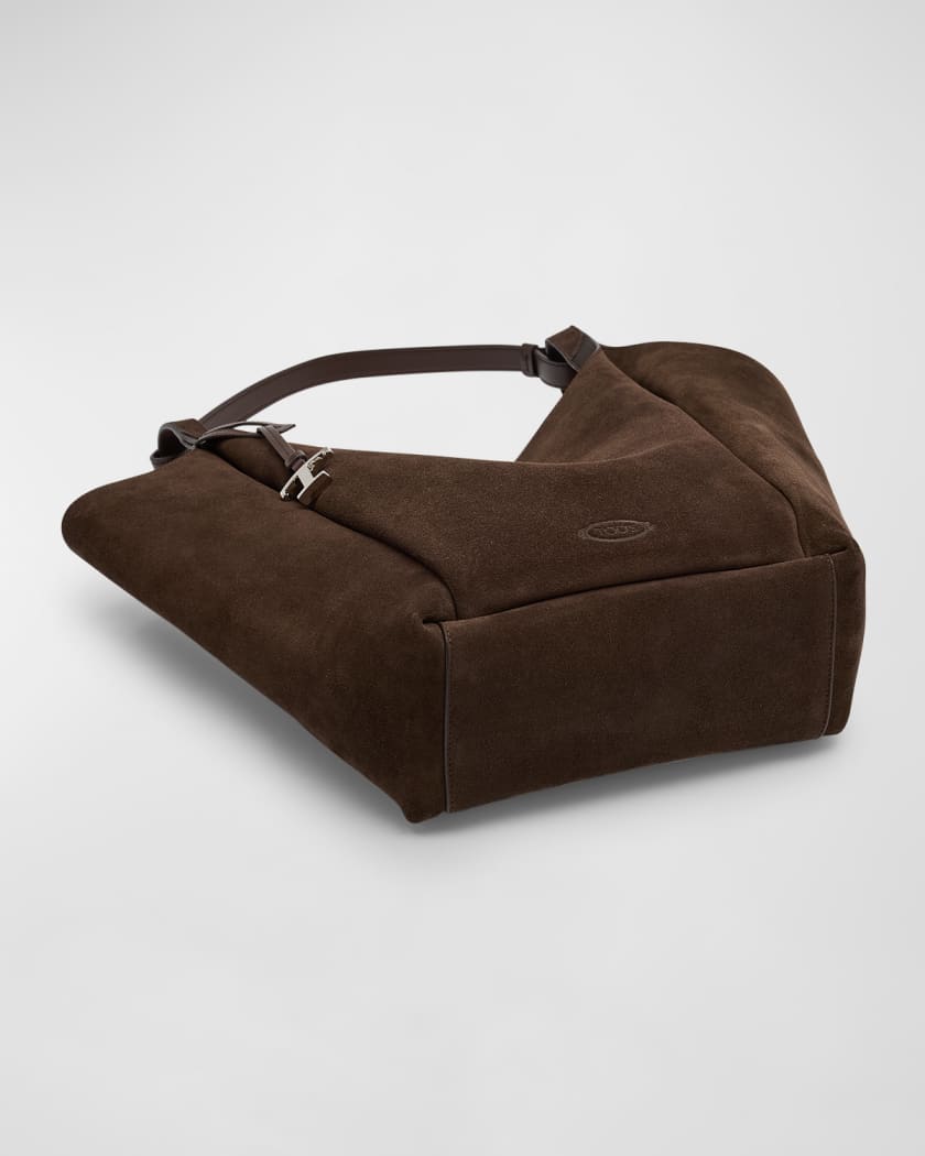 Tod's Suede & Leather Shoulder Bag | Neiman Marcus