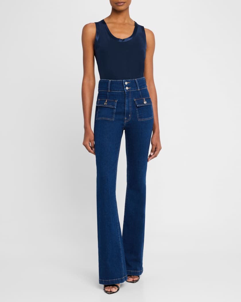 Barlow Pocket Front Flare Jeans 