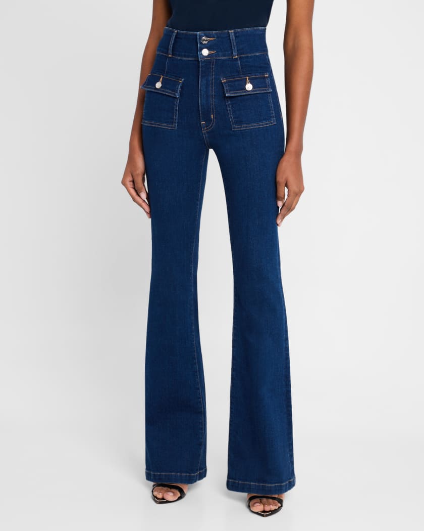 Barlow Pocket Front Flare Jeans 