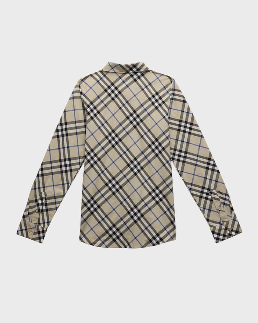 Boy's Owen Button Down Check-Print Shirt, Size 3-14