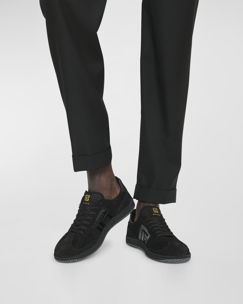 Men's Swan Mixed Leather Sneakers