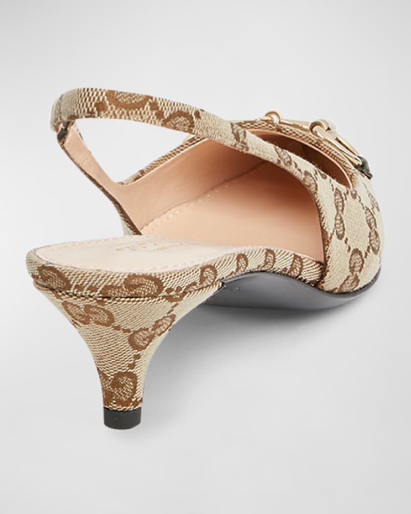 Erin GG Canvas Bit Slingback Pumps