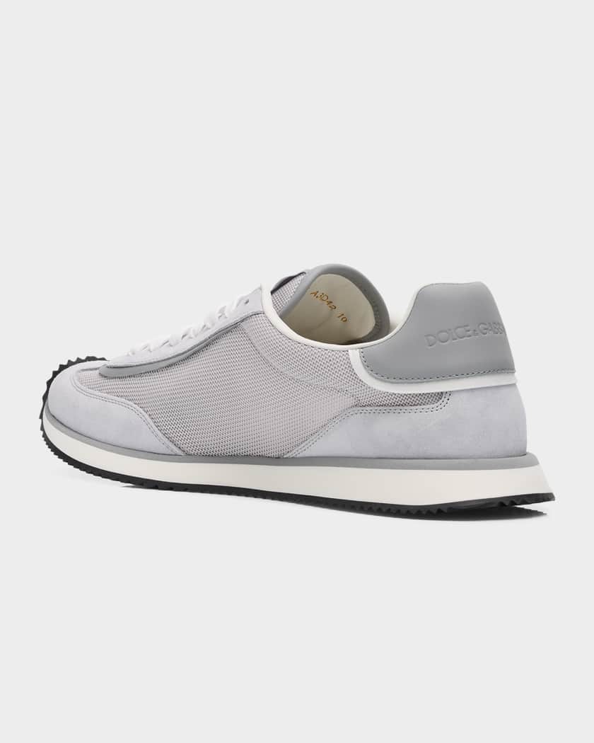 Men's Textile and Leather Runner Sneakers