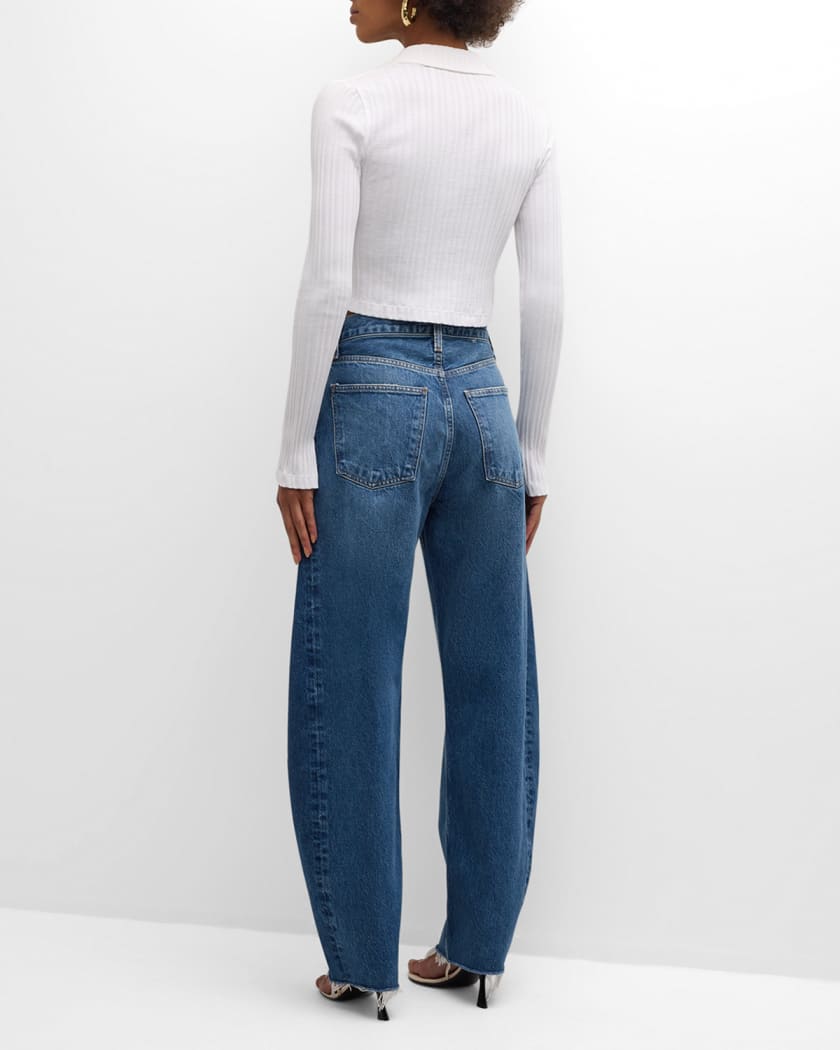 Luna High-Rise Curved Tapered Jeans