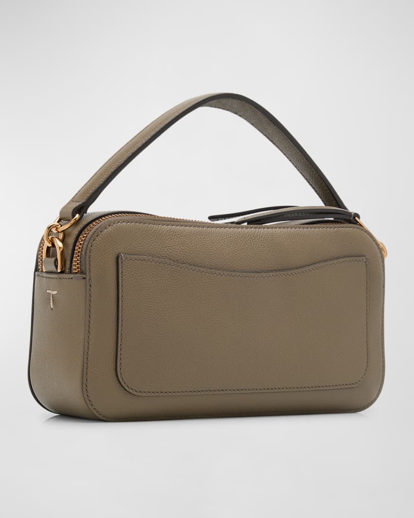 TOD'S＊T Timeless Camera Bag Mini カメラミニバッグ＊送料込 Woman BEIGE T Timeless Camera Bag in Leather Mini