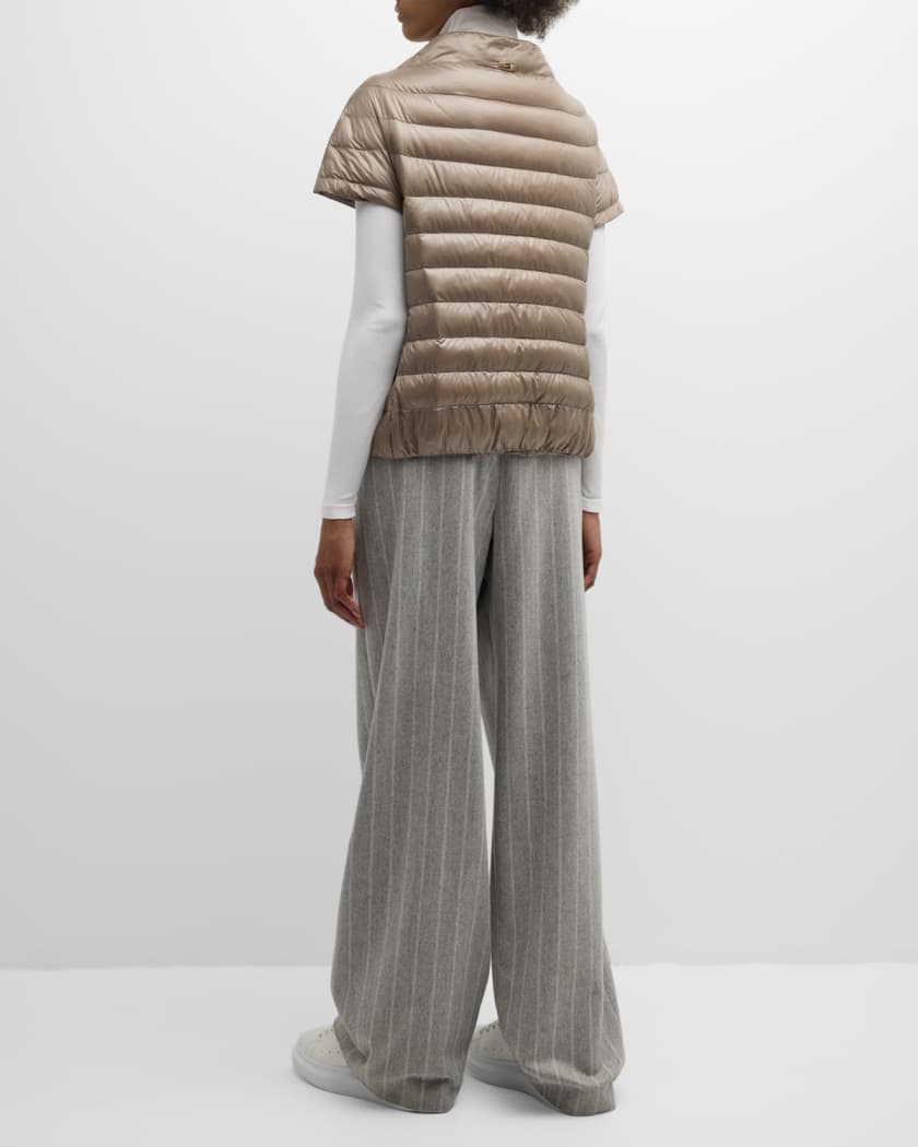 Emilia Water-Resistant Ultralight Nylon Puffer Cape