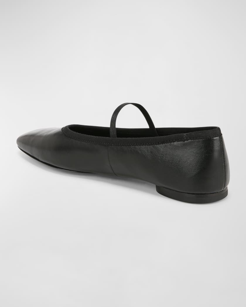 Vivian Leather Mary Jane Ballerina Flats