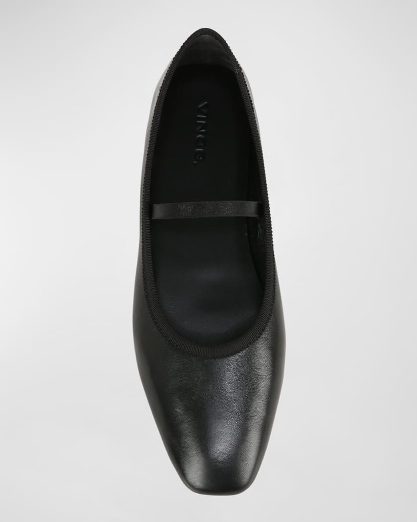 Vivian Leather Mary Jane Ballerina Flats