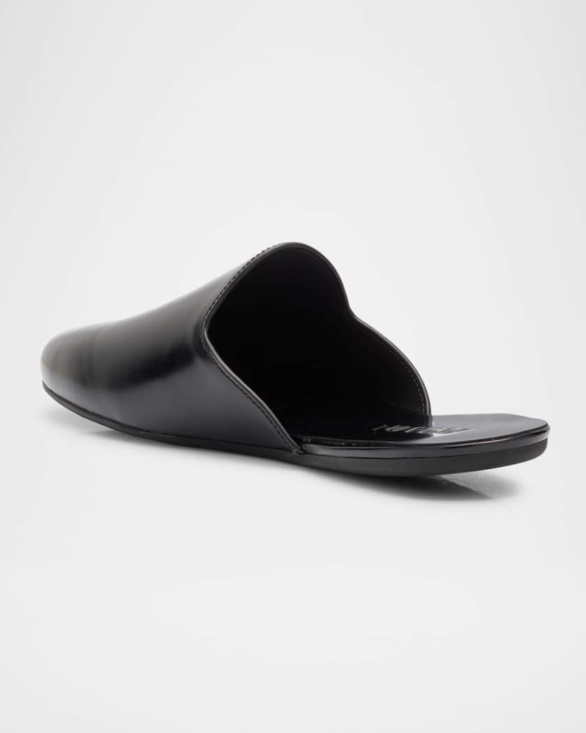Men's Analog Leather Slippers