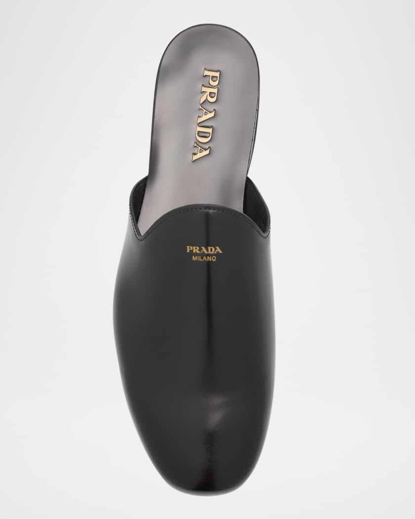 Men's Analog Leather Slippers