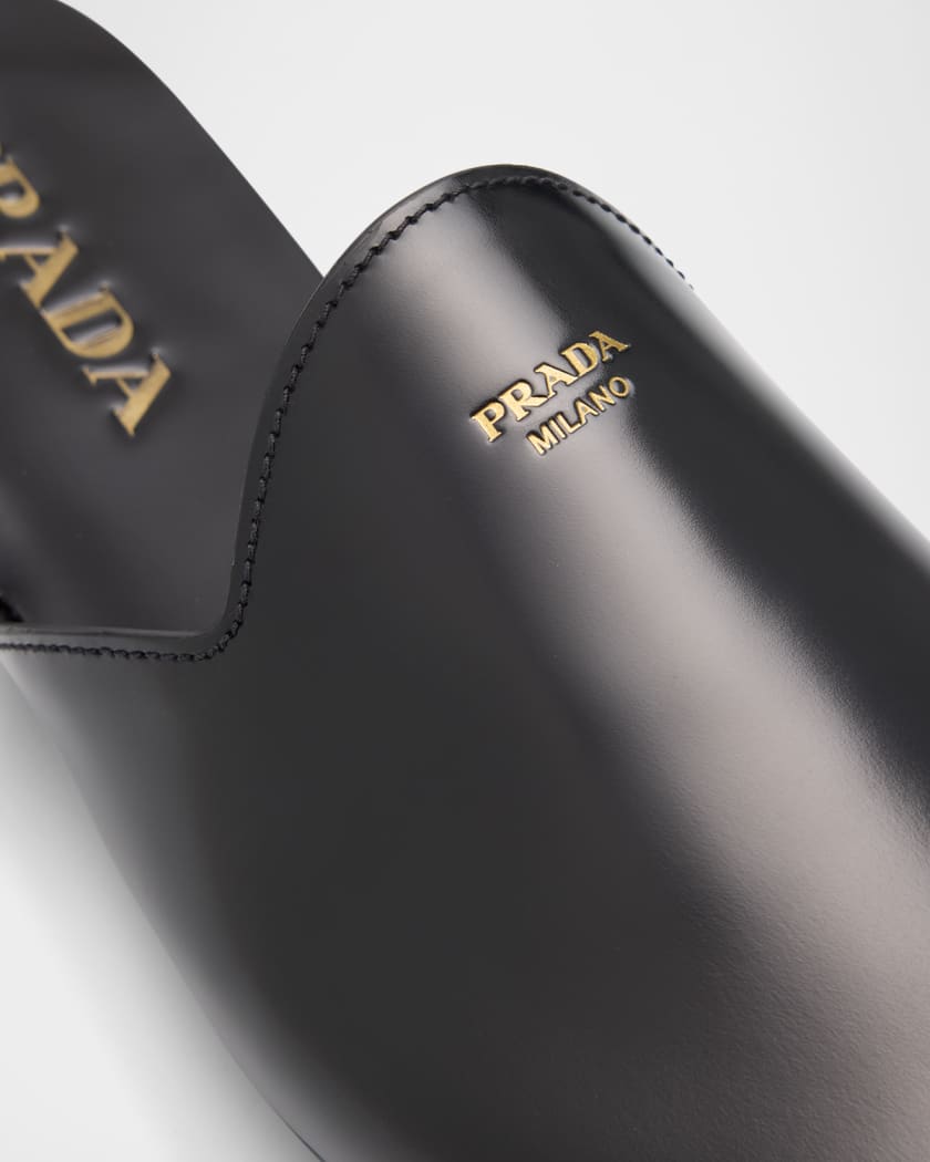 Men's Analog Leather Slippers