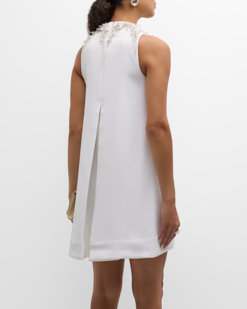 Beaded Antiform Sleeveless Mini Dress