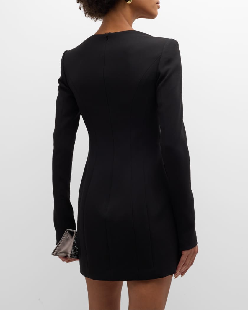 Ella Seamed Square-Neck Mini Dress