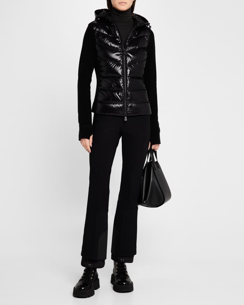 Puffer Polar Fleece Zip-Up Cardigan