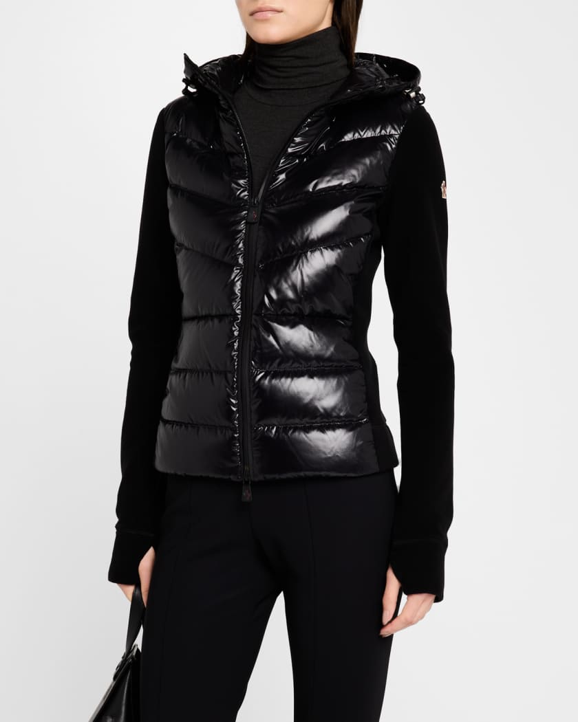 Puffer Polar Fleece Zip-Up Cardigan