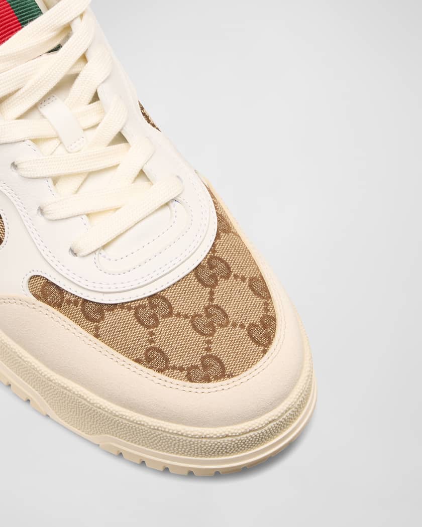 Men's Re-Web GG Supreme Canvas and Leather Sneakers