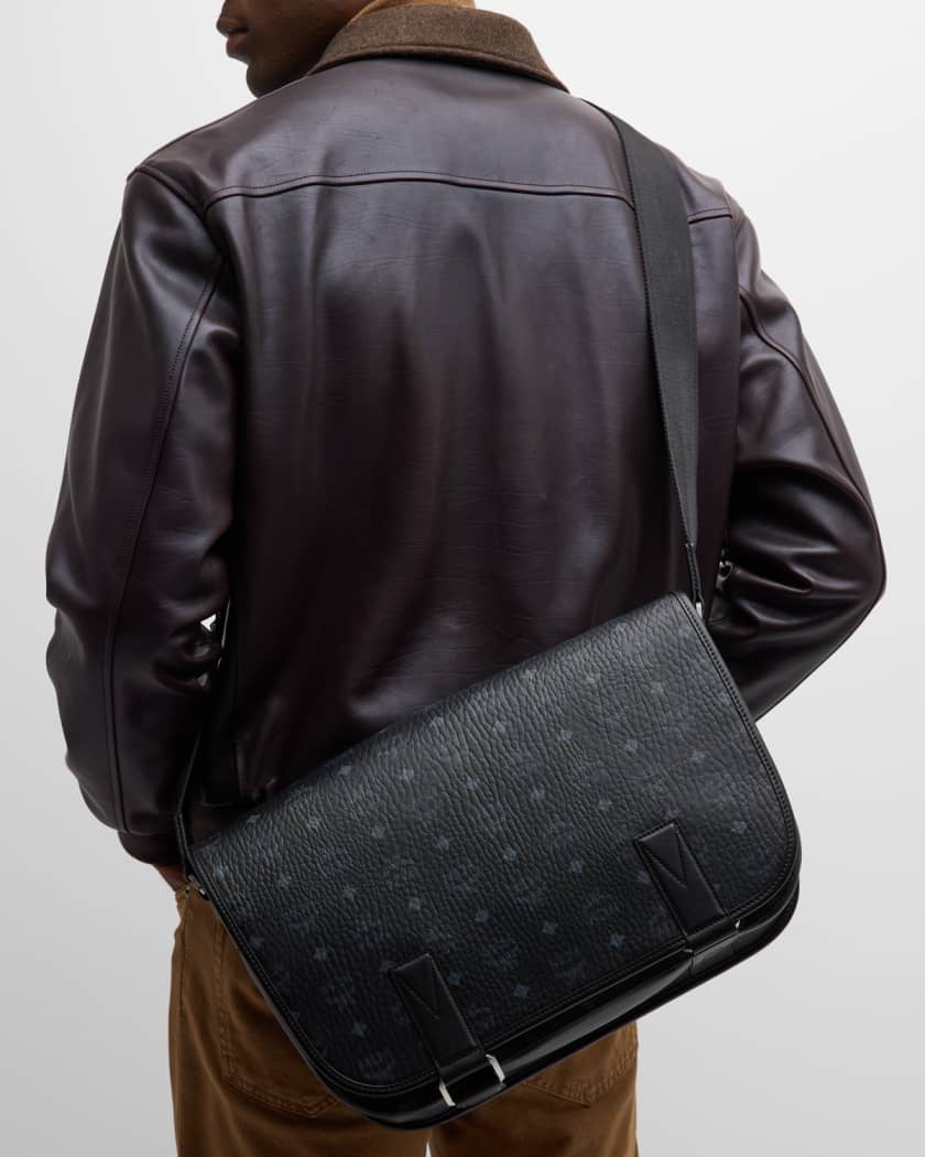 Men's Aren Visetos Monogram Canvas Messenger Bag