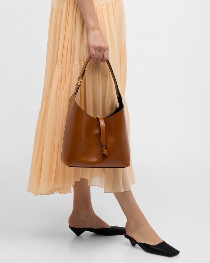 Marcie Small Hobo Bag in Shiny Calfskin