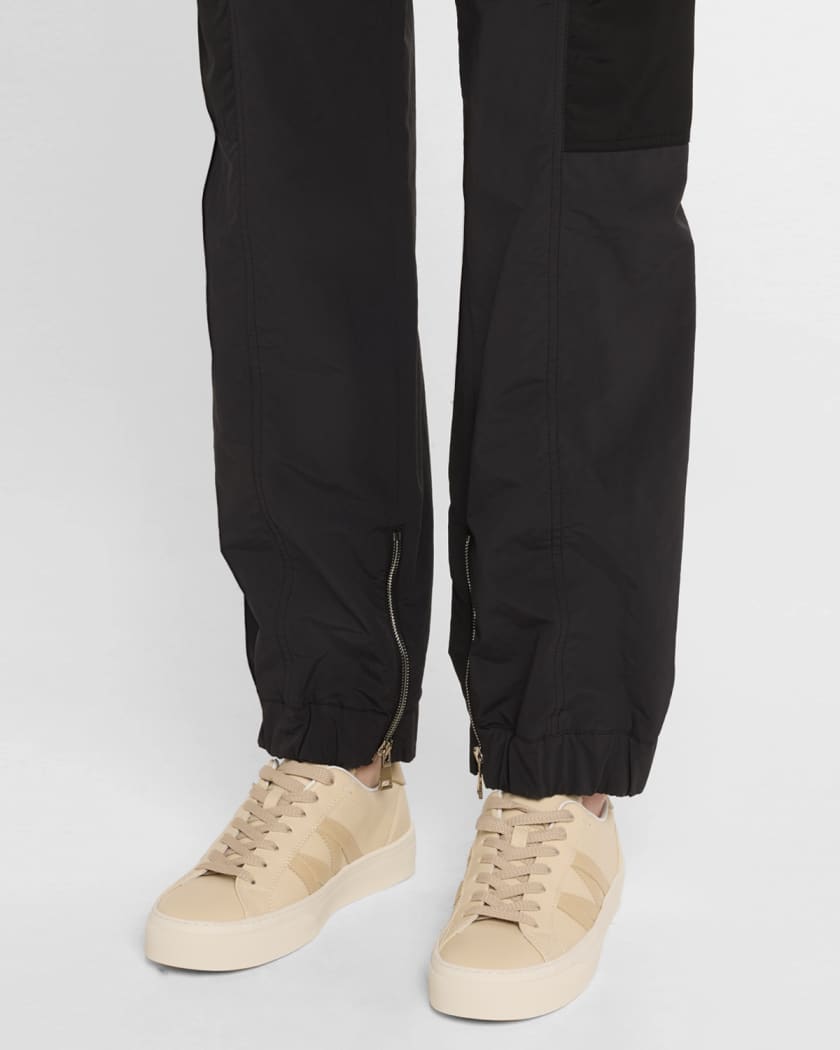 Moncler Monaco Leather Low-Top Sneakers | Neiman Marcus