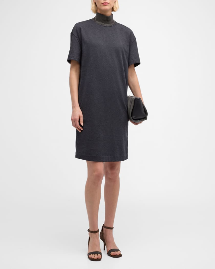 Shiny t shirt dress on sale
