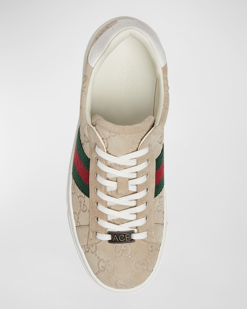 Ace Web GG Suede Low-Top Sneakers