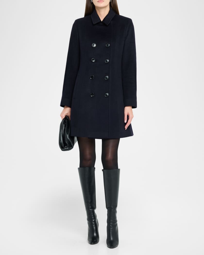 Double-Breasted Cashmere Peacoat