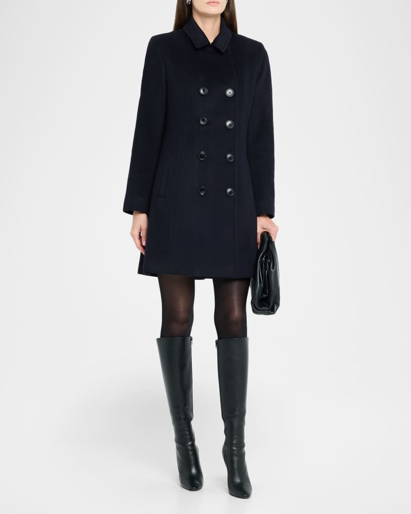 Double-Breasted Cashmere Peacoat
