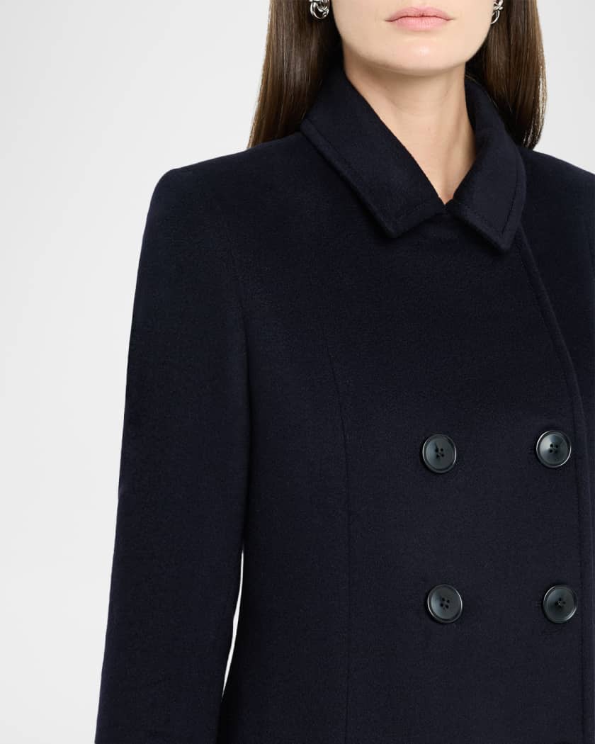 Double-Breasted Cashmere Peacoat