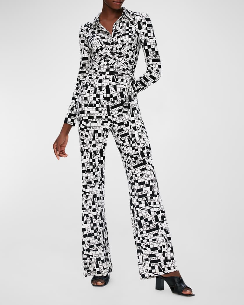 Dvf michele silk jersey jumpsuit sales