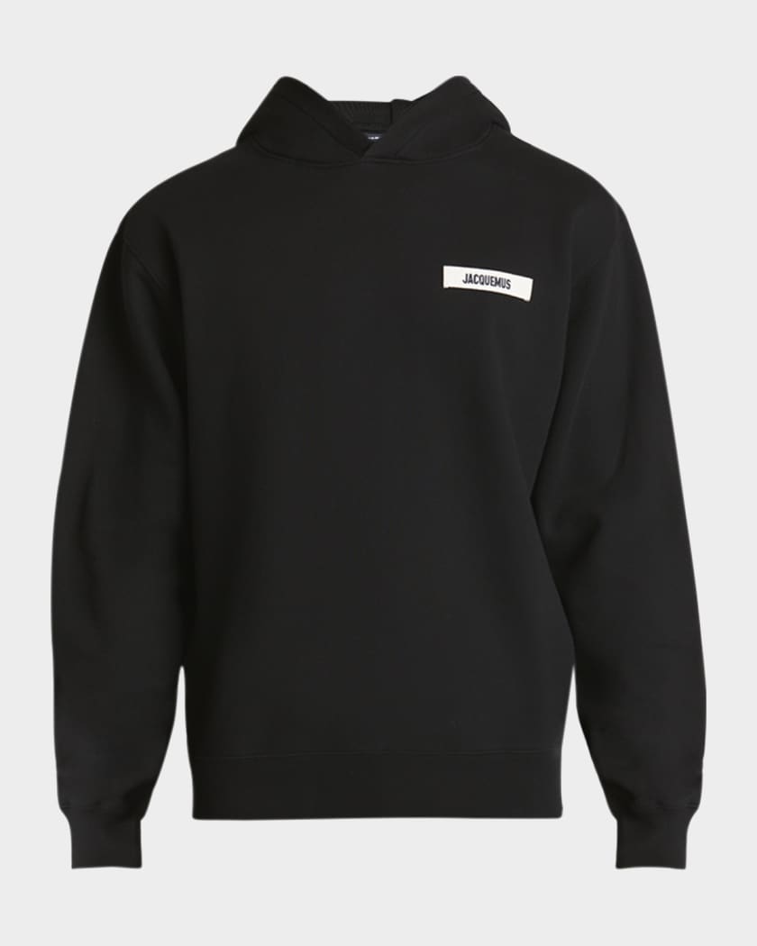 Jacquemus Men s Grosgrain Logo Hoodie Neiman Marcus