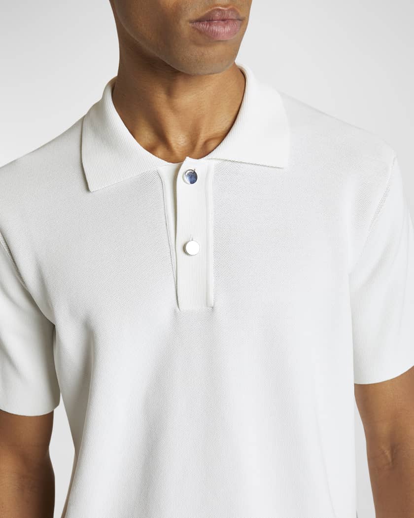 Jacquemus Men's Polo Shirt with Knit Logo | Neiman Marcus